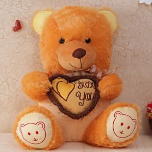 Brown Heart Teddy : Big Soft Toys