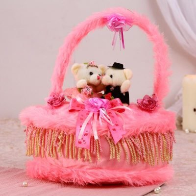Pink Love Couple Basket