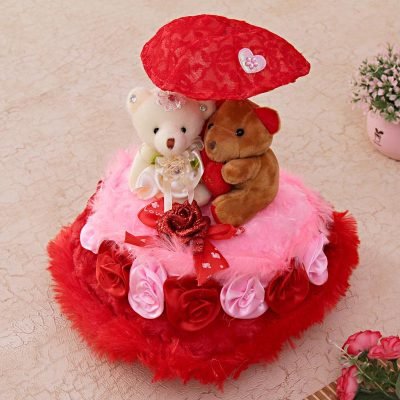 Love Couple Under Umbrella