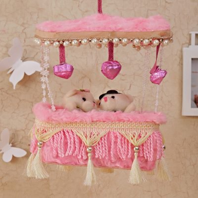 Teddy Couple in Hanging Bed